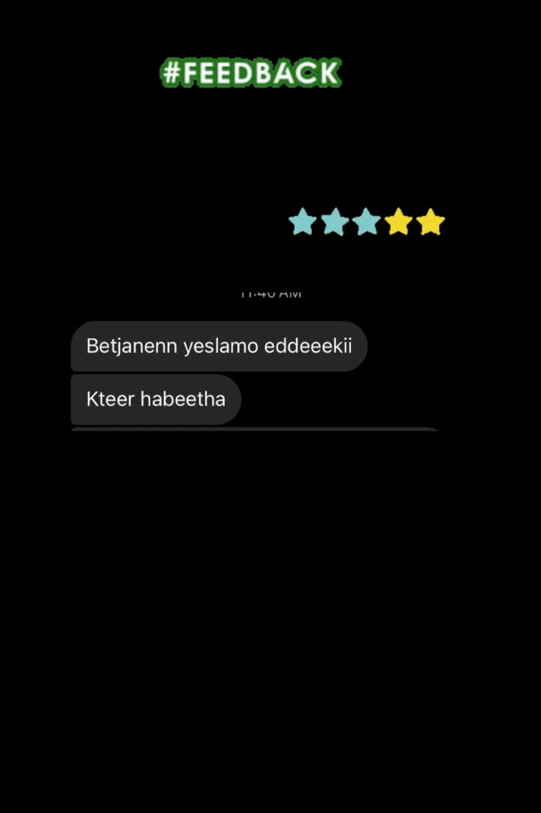 FEEDBACK 112