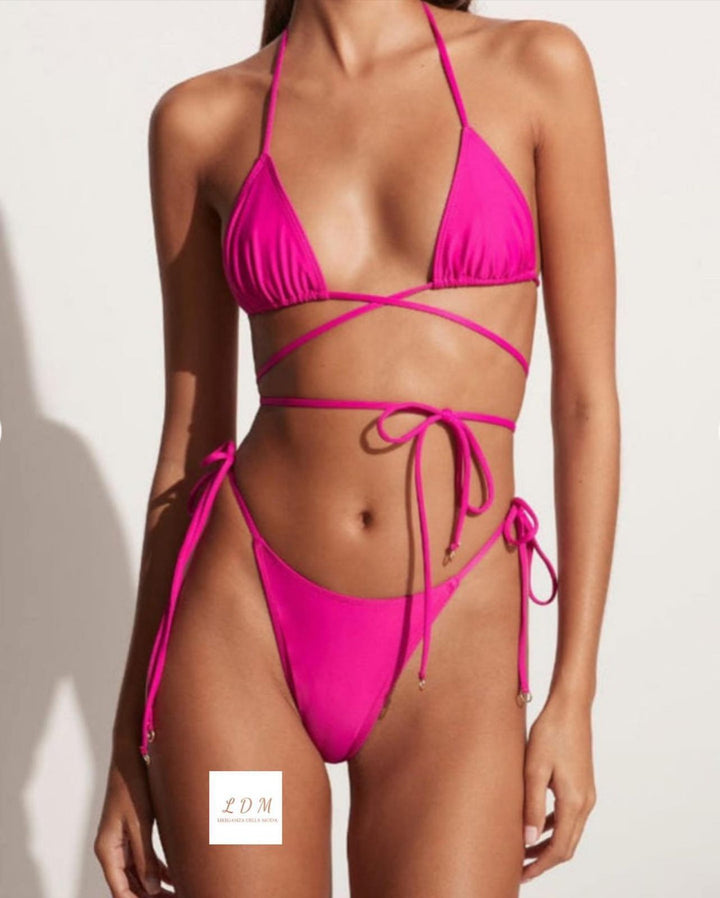 Halter Neck Two-Piece Bikini Set