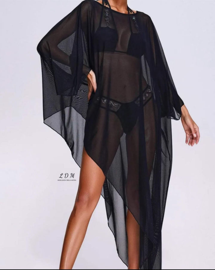 Swimsuit Cover Ups for Women Beach Chiffon Swimwear Coverup Sheer Beachwear