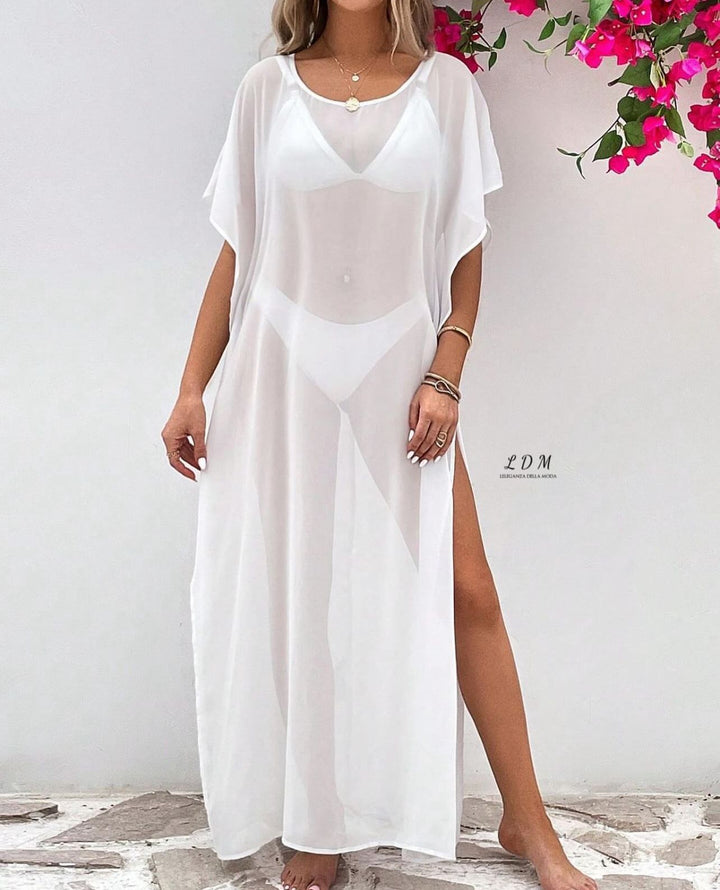 Swimsuit Cover Ups for Women Beach Chiffon Swimwear Coverup Sheer Beachwear