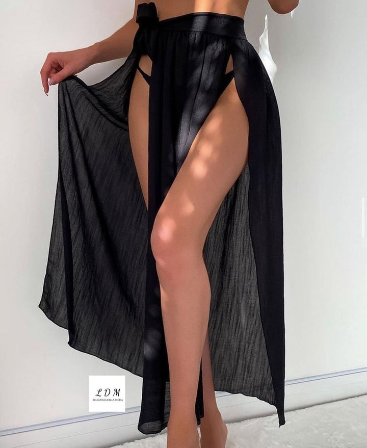 Women Beach Sheer Cover Ups Chiffon Bikini Wrap Skirt for Swimwear