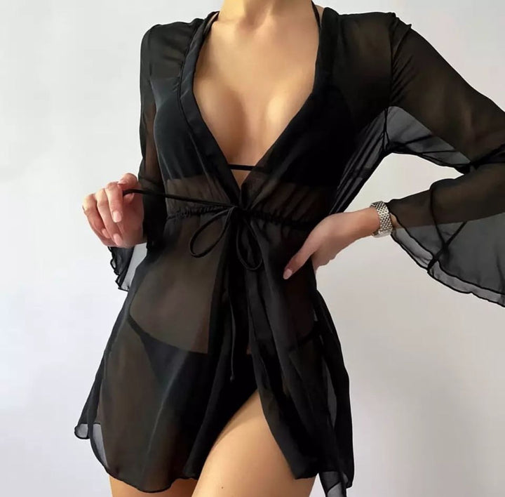 Swimsuit Cover Ups for Women Beach Chiffon Swimwear Coverup Sheer Beachwear