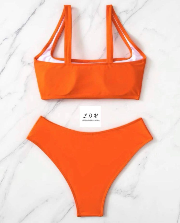 Swim Summer Beach Solid Cut Out Set