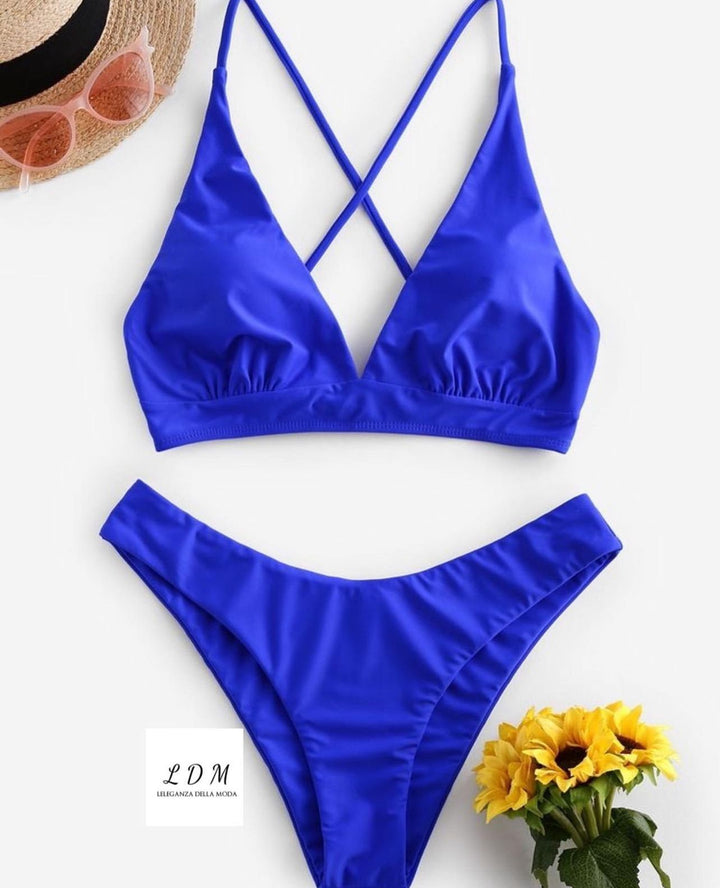 Halter Neck Two-Piece Bikini Set