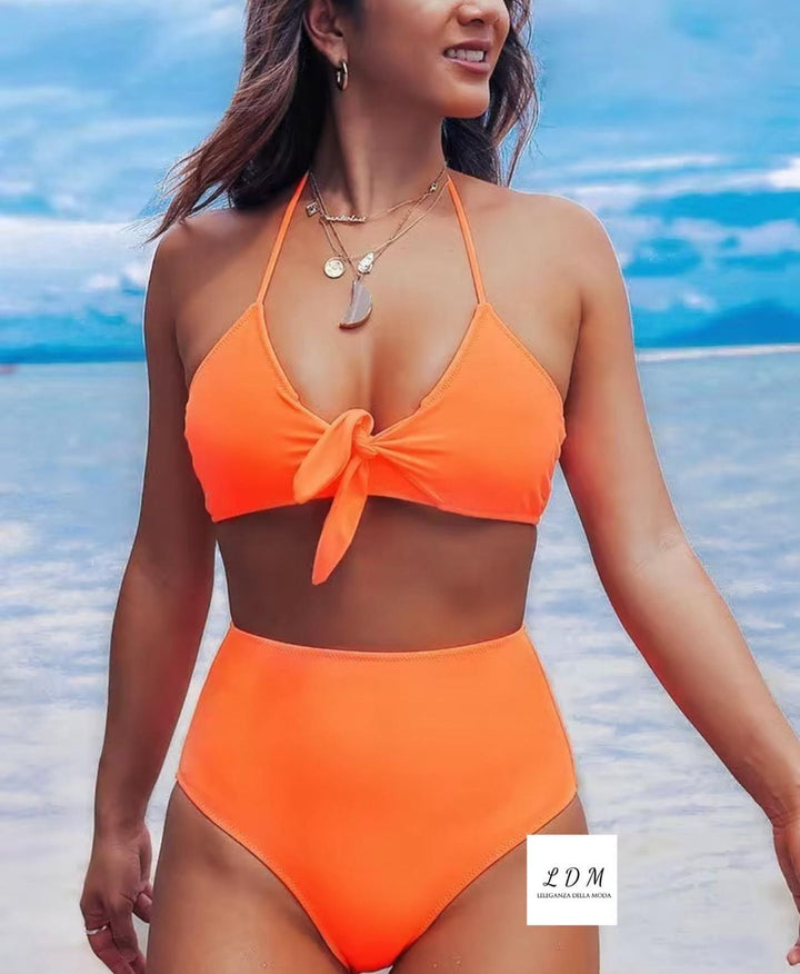 Halter Neck Two-Piece Bikini Set