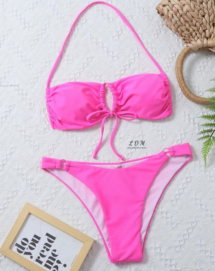 Womens Sexy Cutout Bikini Sets High Cut