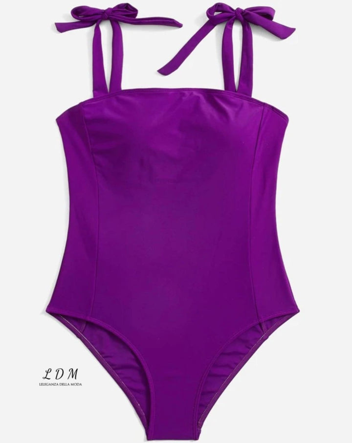 Wide Strap One-Piece Swimwear