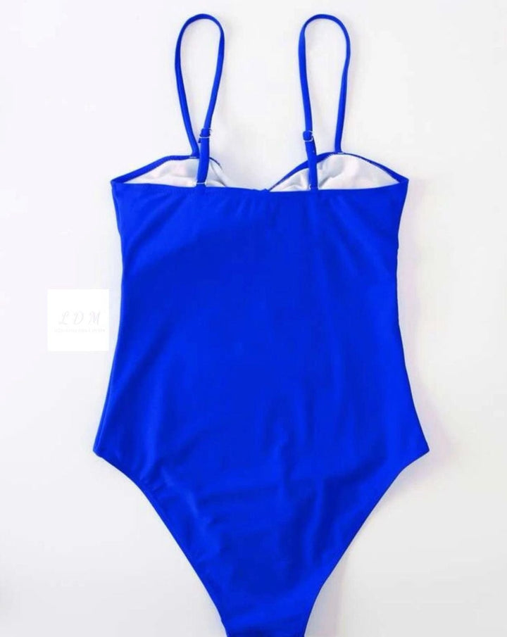 Lace Up One Piece Swimsuit