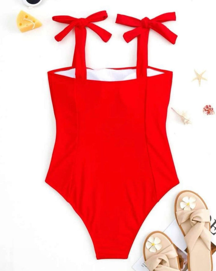 Lace Up One Piece Swimsuit