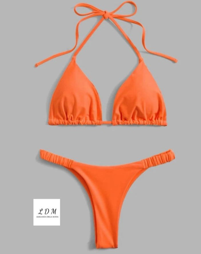 Halter Neck Two-Piece Bikini Set