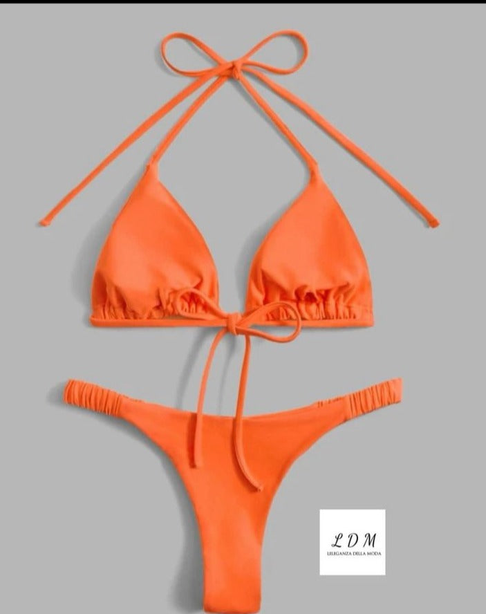 Halter Neck Two-Piece Bikini Set