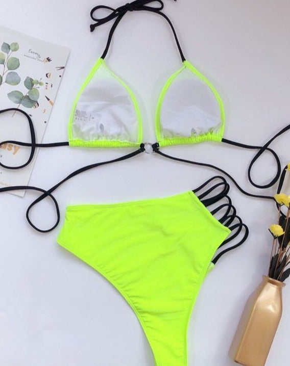 Halter Neck Two-Piece Bikini Set