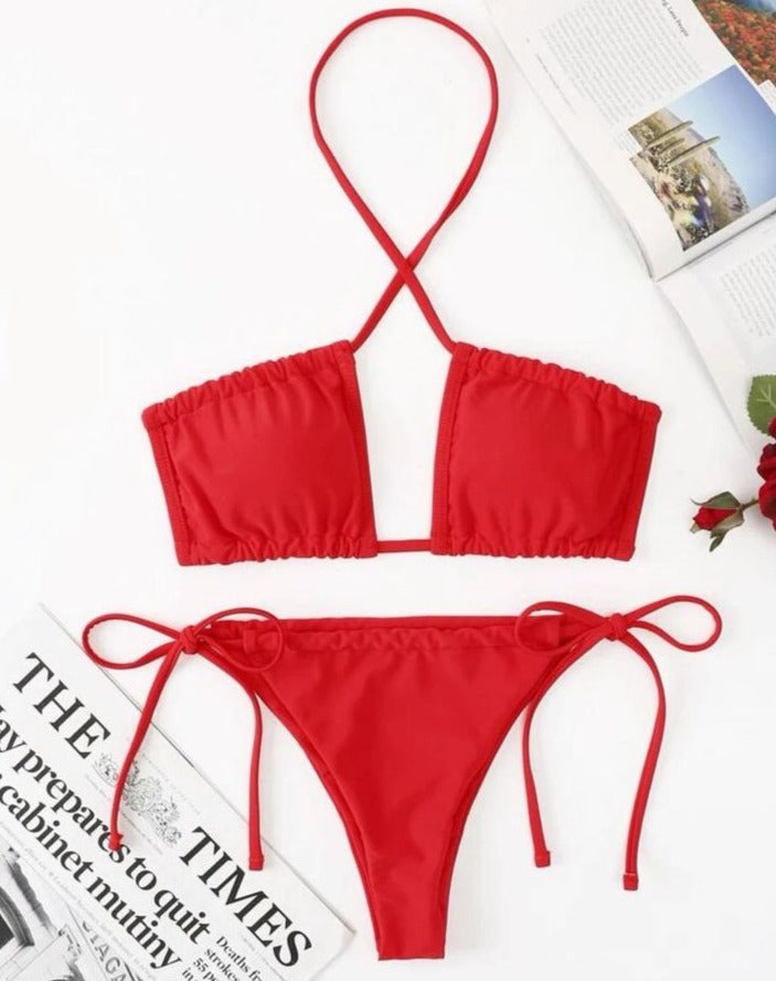 Halter Neck Two-Piece Bikini Set